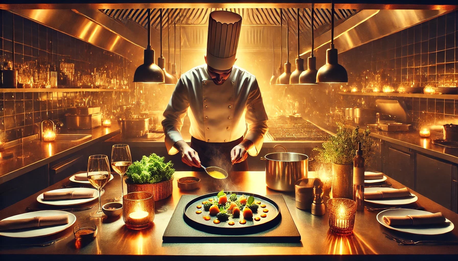 open kitchen scene